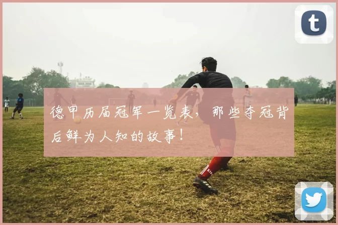 德甲历届冠军一览表，那些夺冠背后鲜为人知的故事！